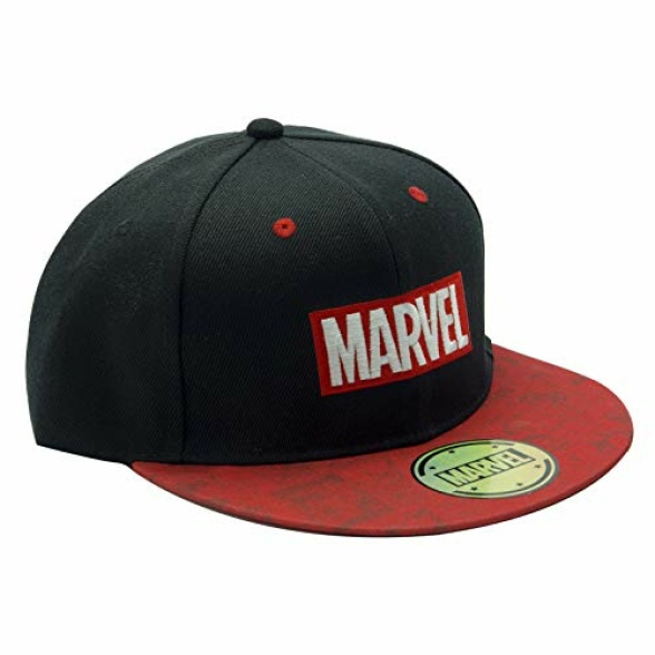 ABYstyle Marvel Logo Snapback Cap - Black & Red - Funky Caps & Hats Shop