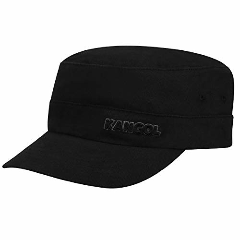 Kangol Cotton Twill Army Cap, Black, Large (Manufacturer Size: Large/X ...