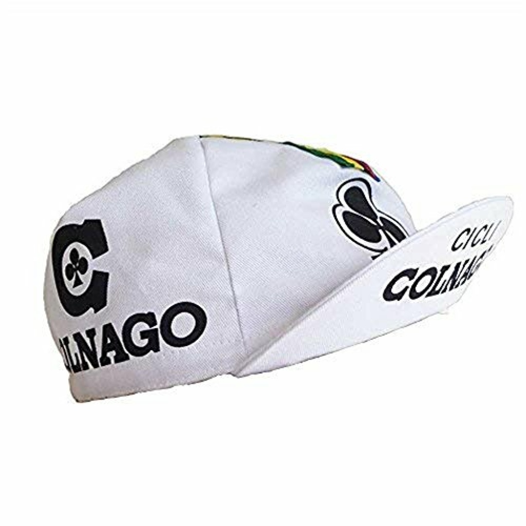 Retro cycle team cap Vintage fixie Colnago Cicli White - Funky Caps & Hats Shop