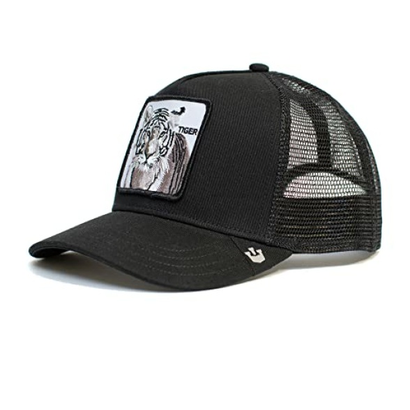 Goorin Bros. The Farm Unisex Adjustable Mesh Snapback Trucker Hat, Black (The White Tiger), One Size - Image 2