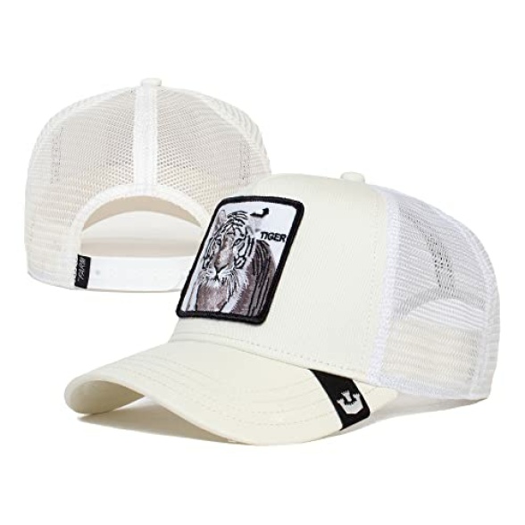 Goorin Bros. The Farm Unisex Original Adjustable Snapback Trucker Hat, White (The White Tiger), One Size - Image 7